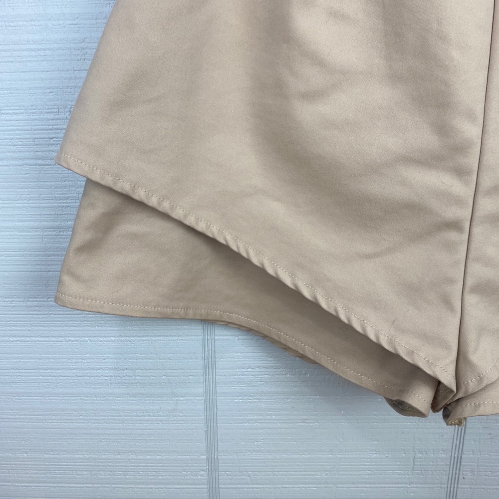 L’atiste By Amy Beige Strapless Shorts Jumpsuit Romper Sweetheart Neckline 60s - Picture 4 of 7